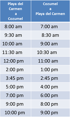 Ultramar Ferry Schedule
