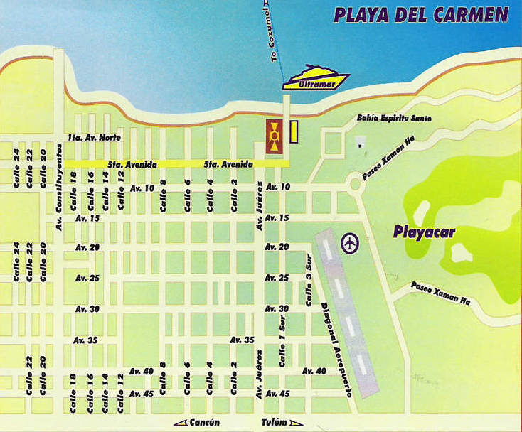 Playa Del Carmen Map